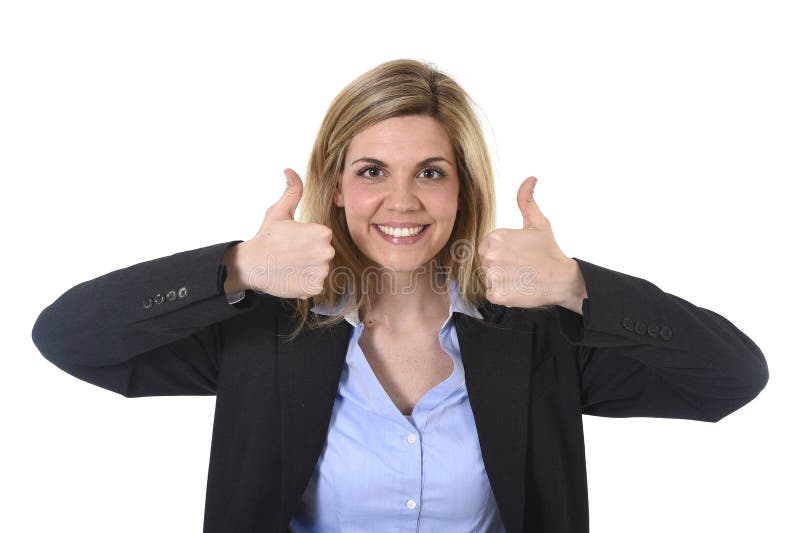 Corporate portrait young attractive happy businesswoman posing confident smiling and relaxed