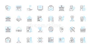 Corporate Positions Linear Icons Set CEO COO CFO CMO CTO HR Corporate Positions Linear Icons Set CEO COO CFO CMO CTO HR