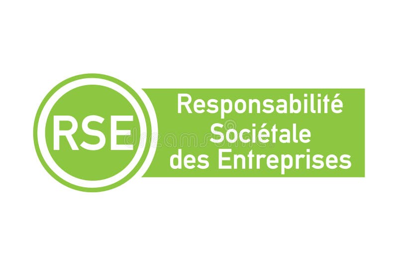 Corporate Social Responsibility Badge Called RSE, Responsabilite ...