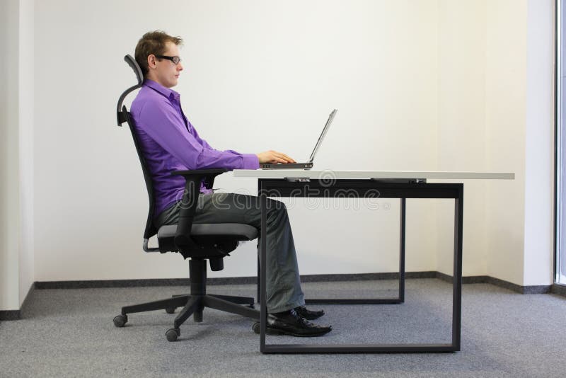 Correct Sitting Position At Laptop Stock Images - Image: 31445054