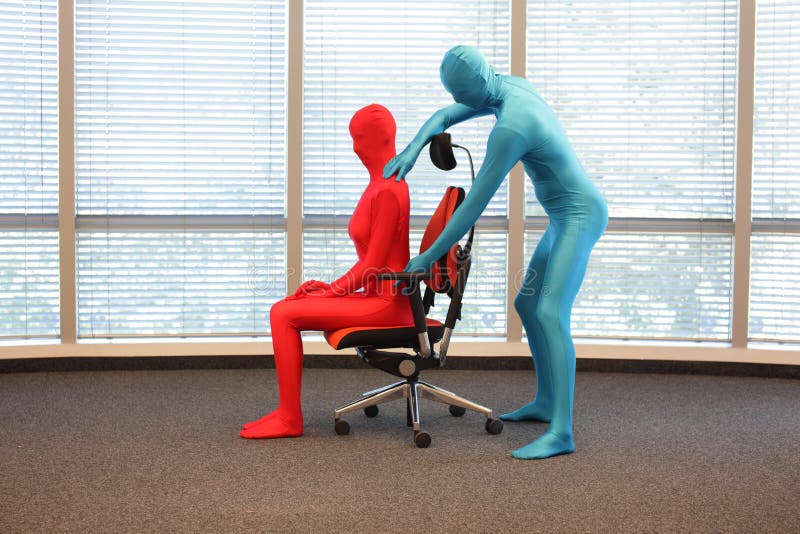 Correct sitting position on office armchair training royalty free stock photos Correct sitting position on office armchair training royalty free stock photos