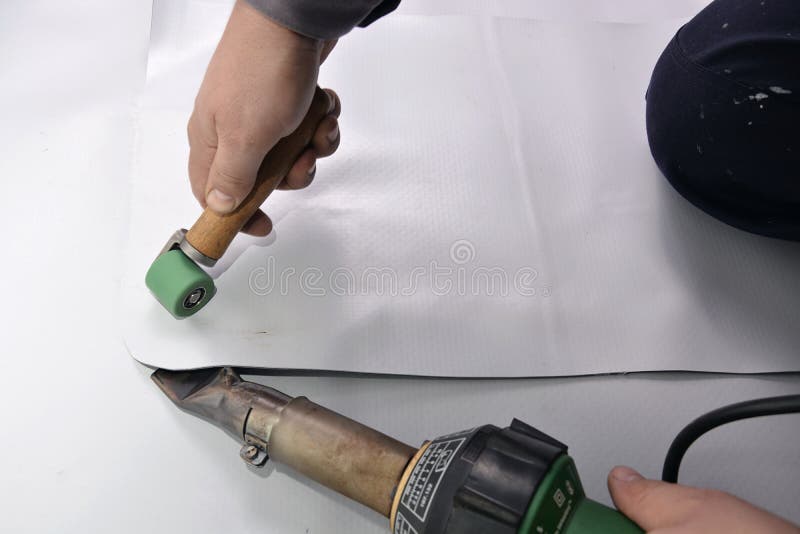 Correct welding with hand-welder, corner royalty free stock photography Correct welding with hand-welder, corner royalty free stock photography
