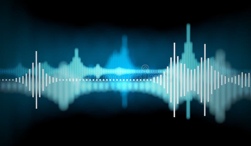 Geluidsgolven - abstracte achtergrond. 3D-weergave royalty-vrije illustratie