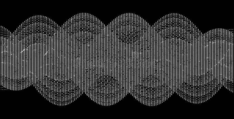 Correcte Golven Dynamisch effect Vectorillustratie met Deeltje 3D Netoppervlakte royalty-vrije illustratie