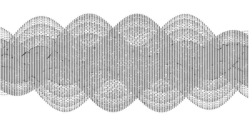 Correcte Golven Dynamisch effect Vectorillustratie met Deeltje 3D Netoppervlakte vector illustratie