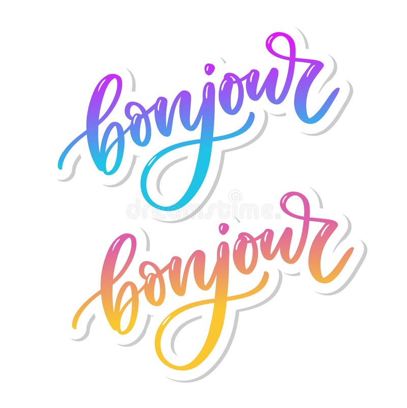 Inscription De Bonjour Bonne Journee En Francais Carte De Voeux Avec Calligraphie Conception Dessinee A La Main Noir Et Blanc Illustration Stock Illustration Du Dessinee Journee Inscription De Bonjour Bonne Journee En Francais Carte De Voeux Avec Calligraphie Conception Dessinee A La Main Noir Et Blanc Illustration Stock Illustration Du Dessinee Journee