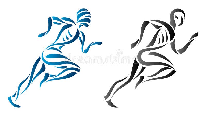 Corredor stock de ilustración