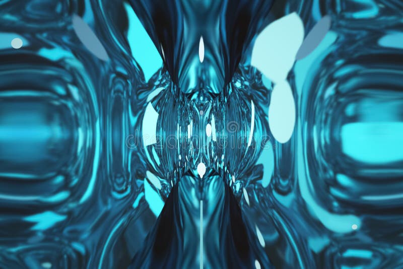Corredor de brilho fantástico Esplendor extraordinário Fundo azul abstrato ilustração do vetor Corredor de brilho fantástico Esplendor extraordinário Fundo azul abstrato ilustração do vetor