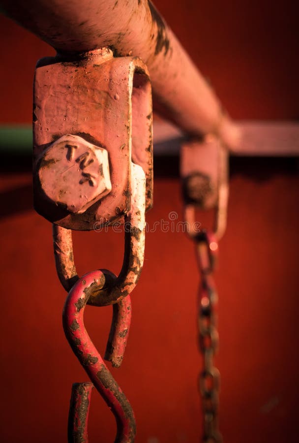 Corrente enferrujada fotografia de stock