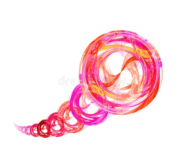 Cadeia espiral fractal de bolhas ilustração do vetor