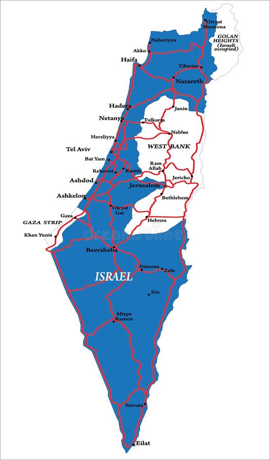 Correspondencia de Israel aislada en blanco