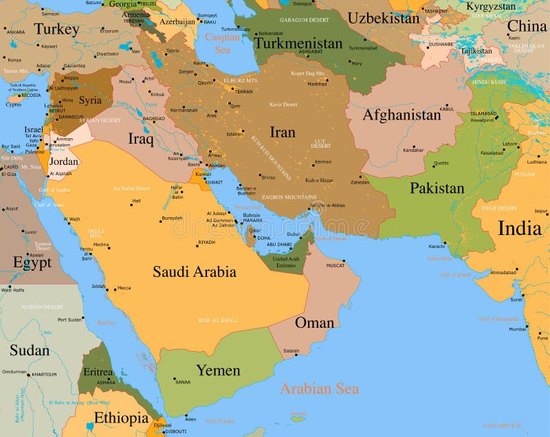 Correspondencia Oriente Medio - detallado