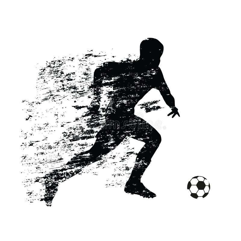 Jogador Futebol Camisa Vermelha Correndo Com Bola Abstrato Baixo Desenho  imagem vetorial de msanca© 222928960
