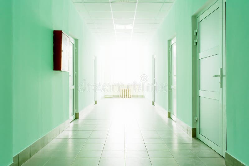The Corridor With Bright Light From The Window A Hall With