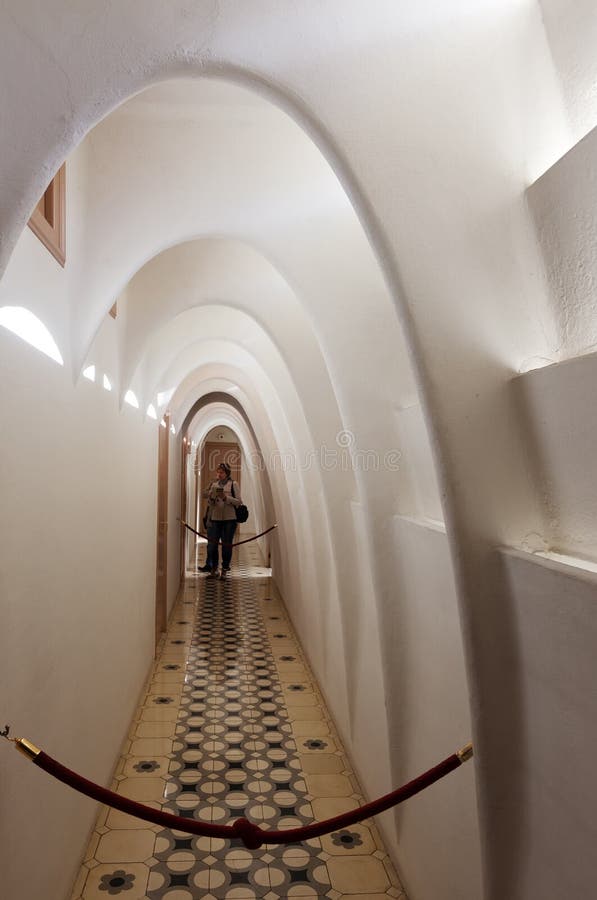 Corridor in interior of Casa Batllo stock image Corridor in interior of Casa Batllo stock image
