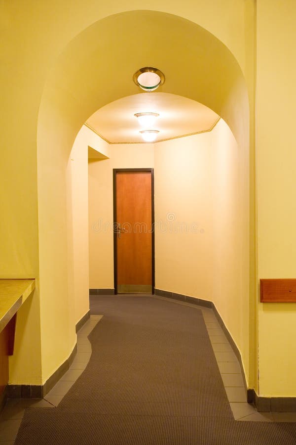 Corridor in yellow