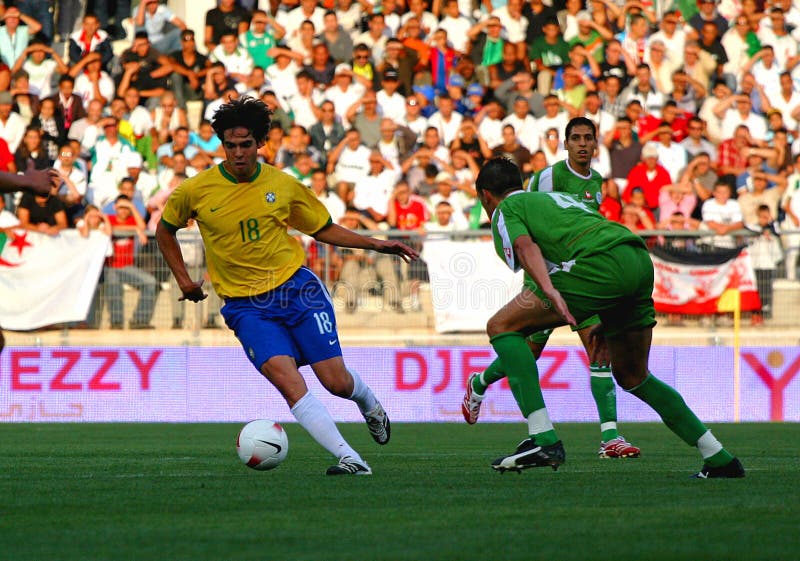 Corrispondenza di calcio amichevole Brasile contro l'Algeria Corrispondenza di calcio amichevole Brasile contro l'Algeria