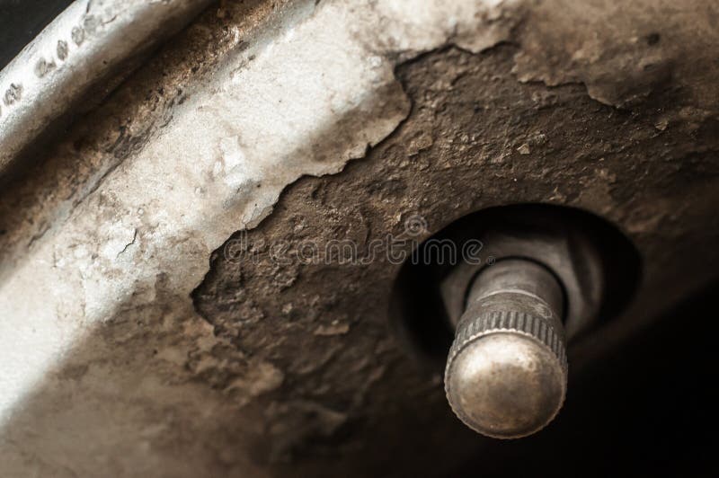 Corrosion of a Car Disk Around a Camera Nipple Stock Photo Image of grungy, aluminum 161319524