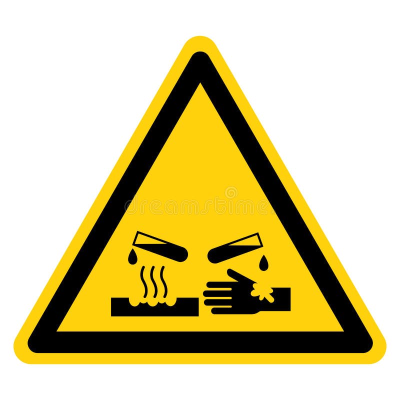 Corrosive Material Substance Symbol ,Vector Illustration, Isolate on