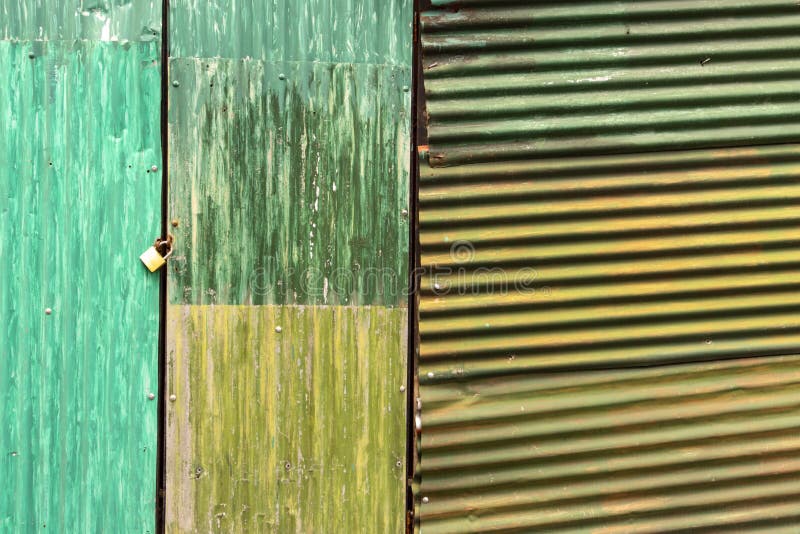 Corrugated iron stock photo. Image of silver, industrial - 181691450