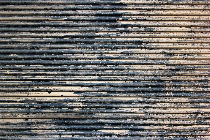 Corrugated Metal Sheet with Flaking Paint Stock Image Image of brown