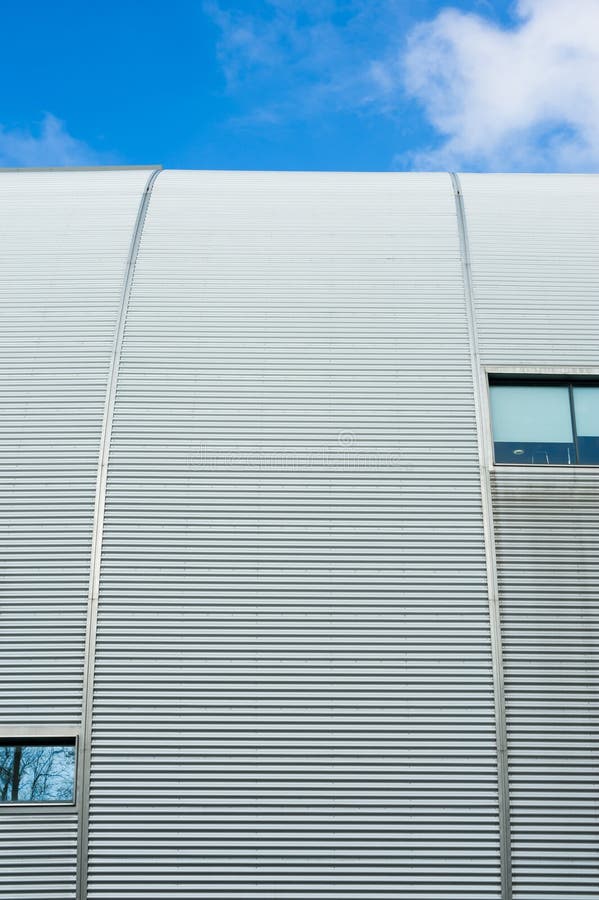 Corrugated metal wall stock photo. Image of modern, design - 54382614