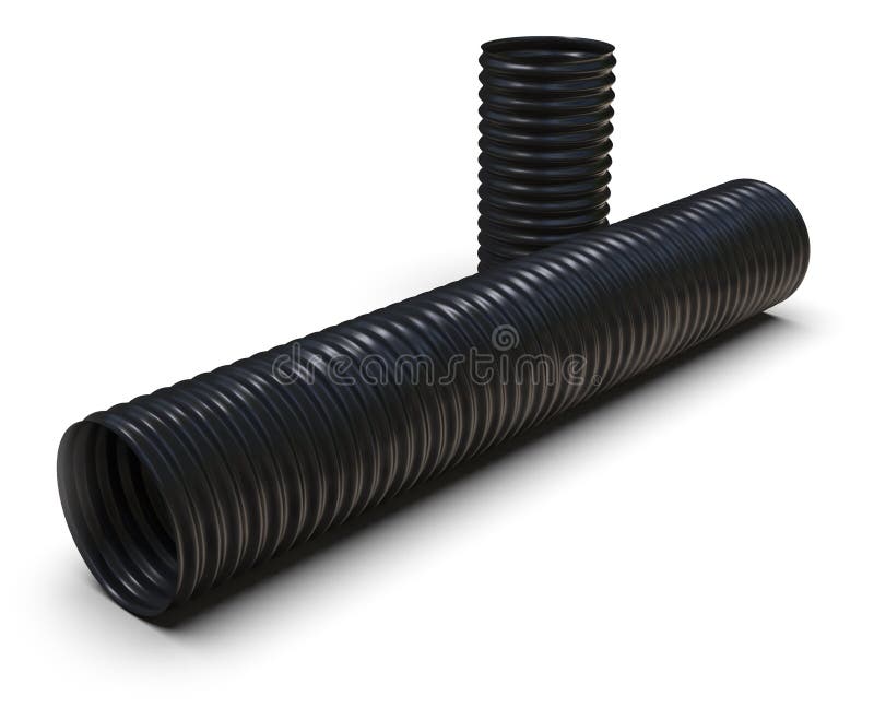 Corrugated plastic pipe stock photo. Image of polymer 251828520