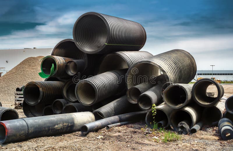 Corrugated plastic pipe stock photo. Image of abstract 72231130