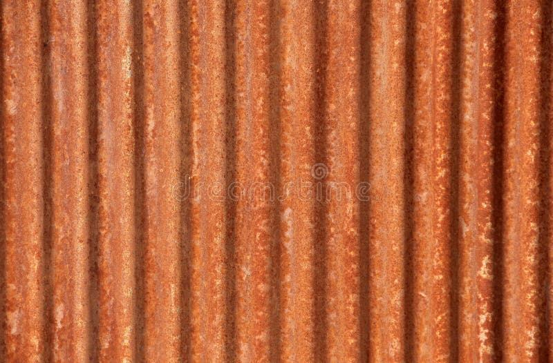 Corrugated Rusted Steel Background