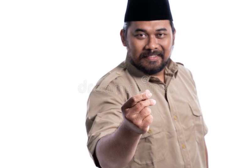 Corrupt worker asking for money concept. Corruption concept. gesture of man worker in indonesia begging for money. corrupt employee royalty free stock image Corrupt worker asking for money concept. Corruption concept. gesture of man worker in indonesia begging for money. corrupt employee royalty free stock image