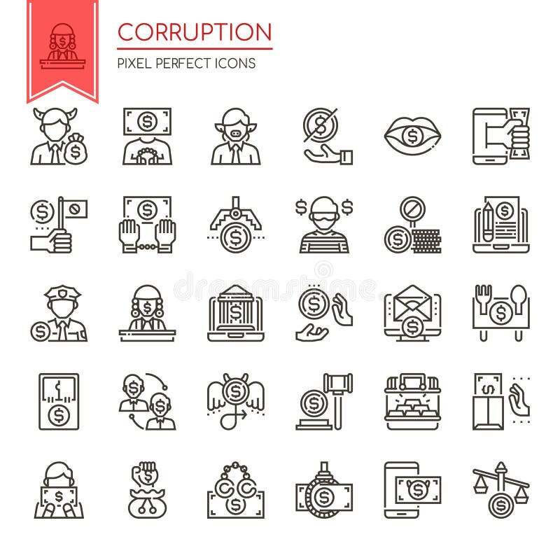Corruption Elements vector illustration