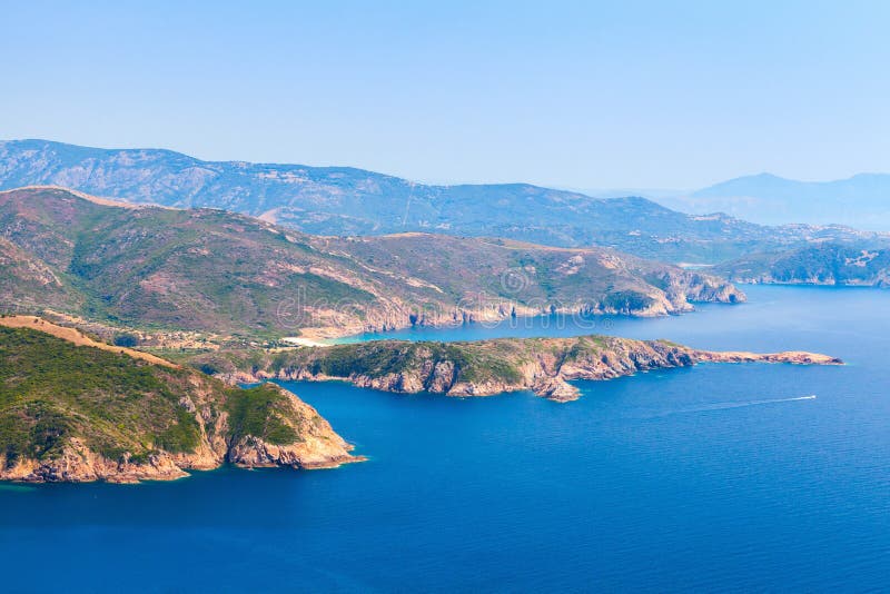 Corsica Corse Du Sud, Piana region w lecie obraz stock