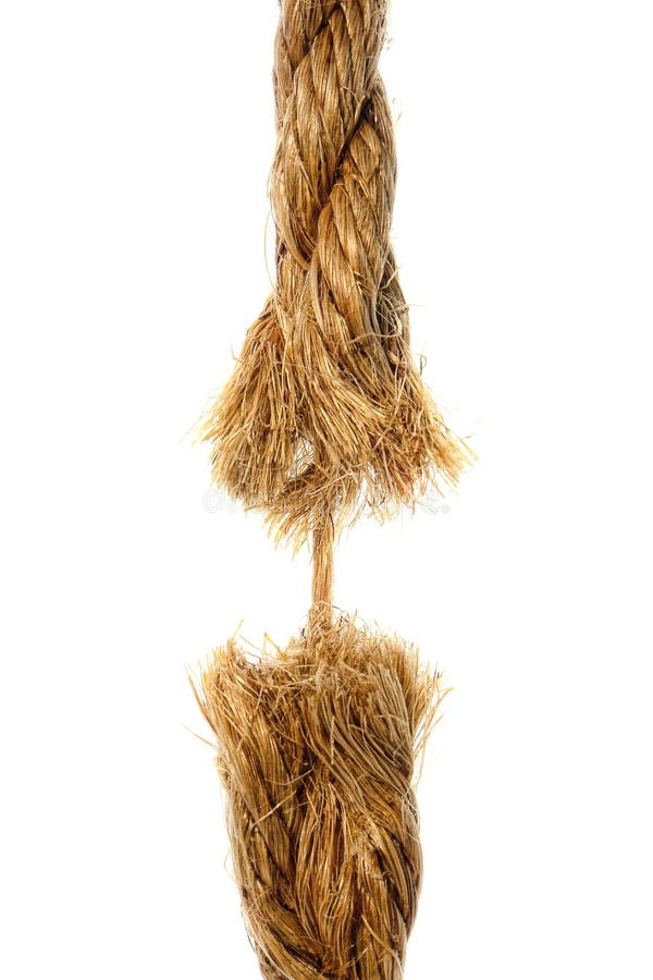 Corte a corda que pendura por uma linha fotos de stock Corte a corda que pendura por uma linha fotos de stock