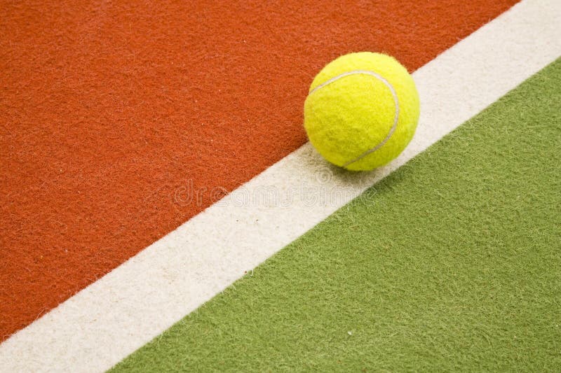 Close up of an indoor tennis court. Close up of an indoor tennis court