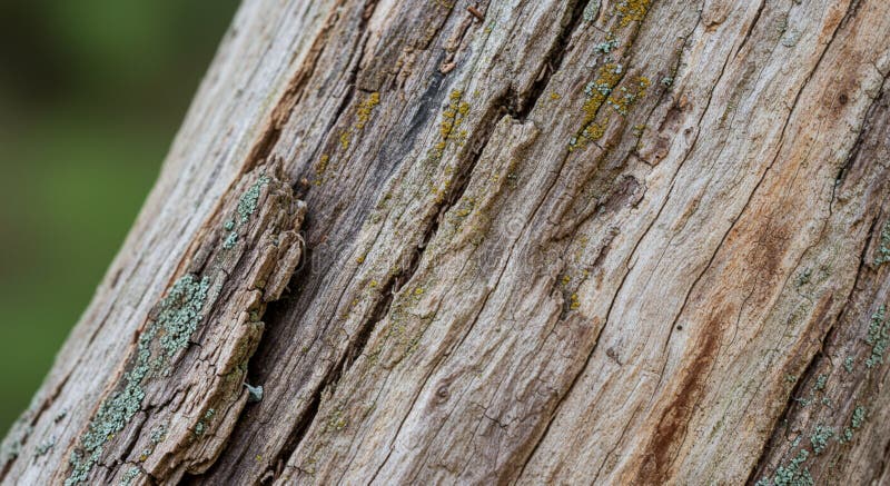 Corteccia di alberi piumati con struttura robusta e sfumature diverse di marrone e grigio. Piccola illustrazione di stock