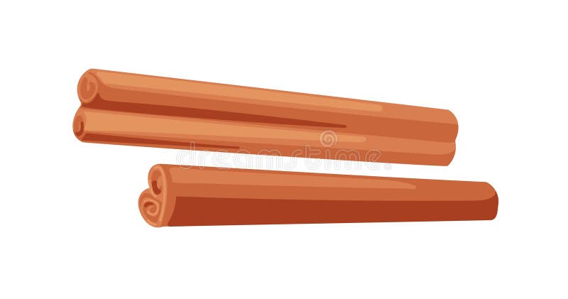Corteccia di cannella. spezia castana. cinamoni laminati. condimento speziato. canella aromatica per cottura al forno royalty illustrazione gratis