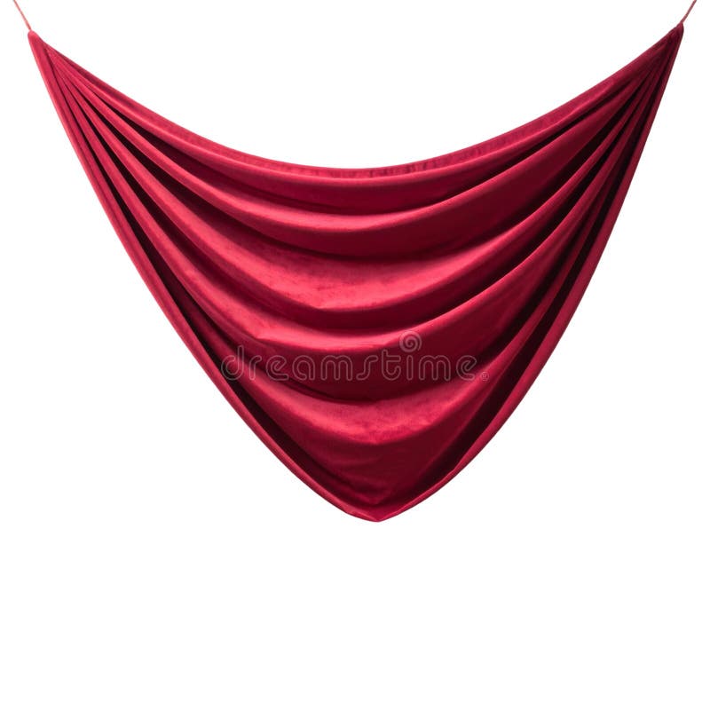 Cortina de terciopelo rojo colgando sobre fondo transparente con sendero de recorte. Lujosa cortina de terciopelo rojo colgada en un fondo transparente, perfecta para añadir un toque de elegancia a cualquier diseño generado por IA