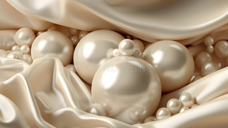 Cortinas de seda etéreas brillando lienzo de foilpearl ilustración del vector