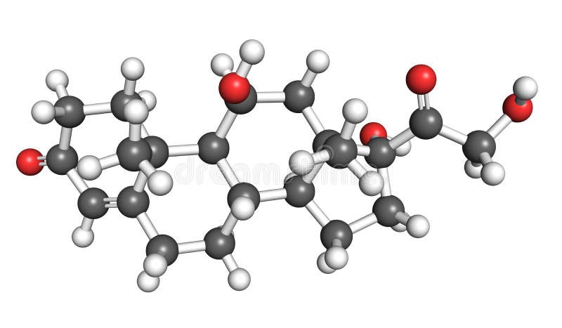 Cortisol molecule vector illustration Cortisol molecule vector illustration
