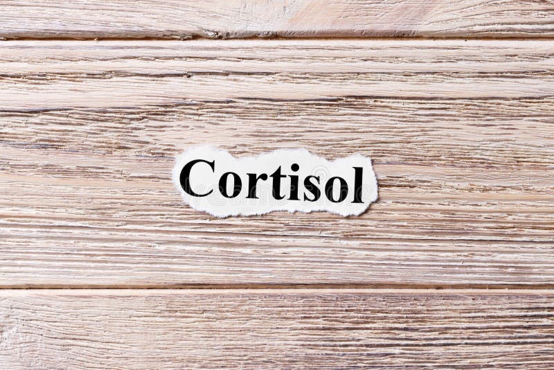 Cortisol της λέξης σε χαρτί Έννοια Λέξεις cortisol σε ένα ξύλινο υπόβαθρο στοκ εικόνες με δικαίωμα ελεύθερης χρήσης