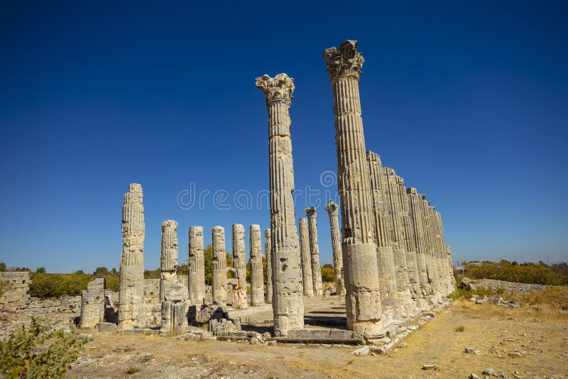 The Temple of Zeus of Diokaesareia  Uzuncaburc  Ancient City in Mersin, Turkey