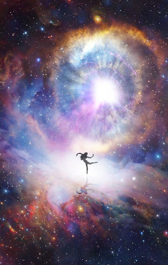 Coscienza divina dell'universo femminile evoluzione meditazione guarigione del corpo umano travi di energia