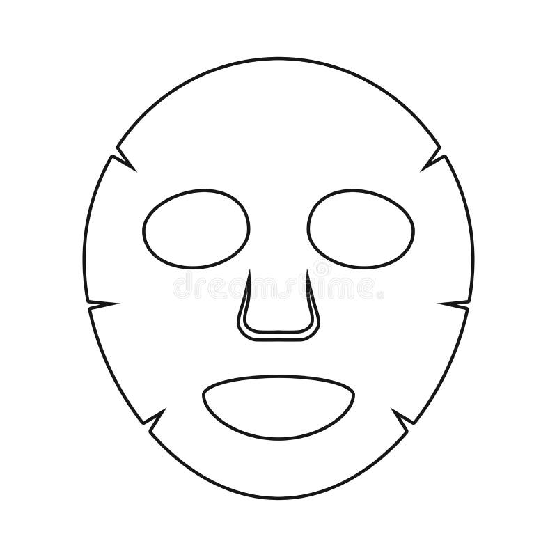 Cosmetic Fabric Mask Outline. a Napkin Made of a Special Cloth, in the ...