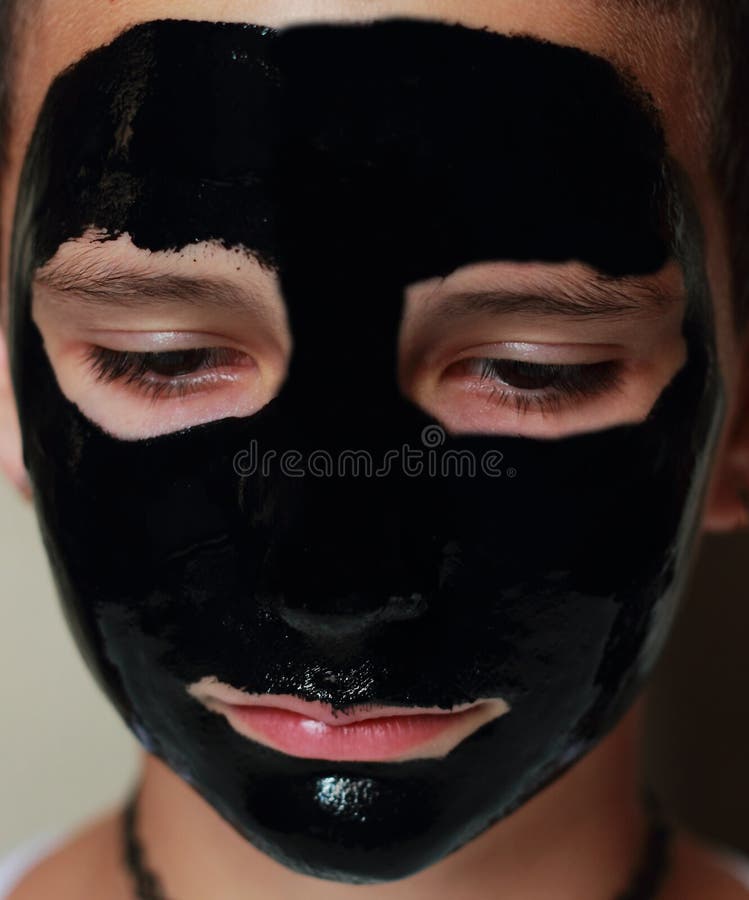 Cosmetic facial mask film black royalty free stock image Cosmetic facial mask film black royalty free stock image
