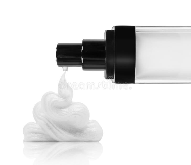 Cosmetic gel poured out of the bottle, isolated on white royalty free stock images Cosmetic gel poured out of the bottle, isolated on white royalty free stock images
