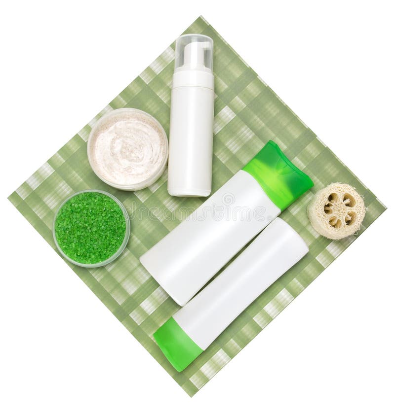 Cosmetic Products for Body Care Stock Photo Image of loofah, salt