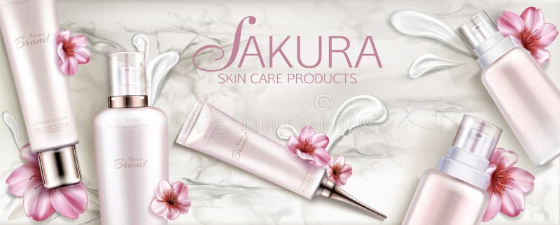 Cosmetics bottles skin care mockup, beauty product.