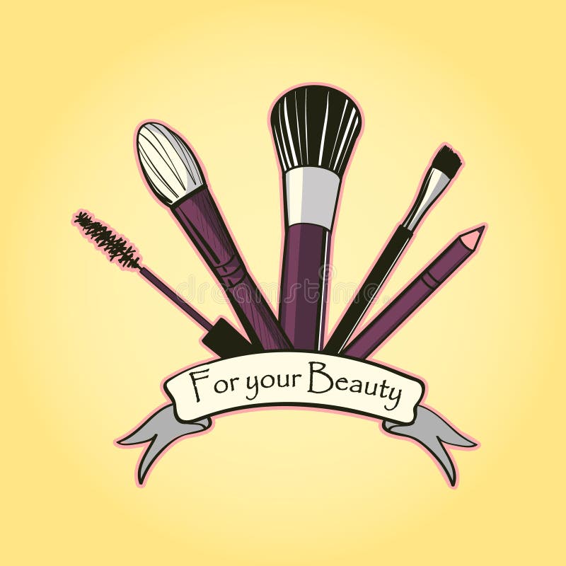 Cosmetics label for design stock vector. Illustration of lipstick 63340237