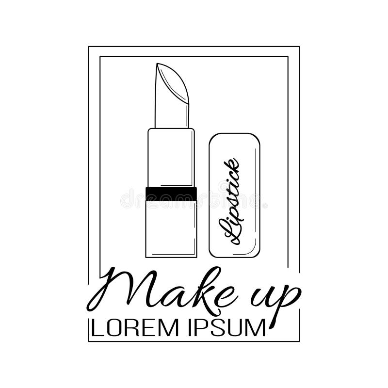 Cosmetics Line Logo. Vector Illustration for Design and . Stock