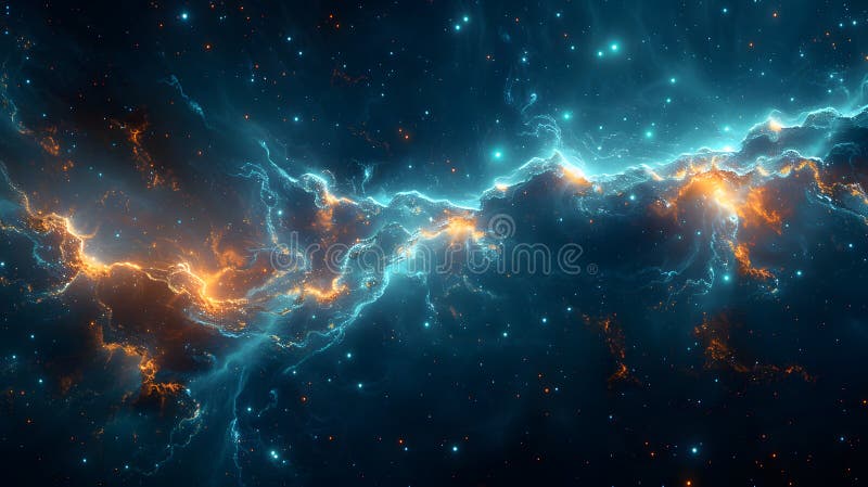 Cosmic Connections Illuminated royalty free illustration